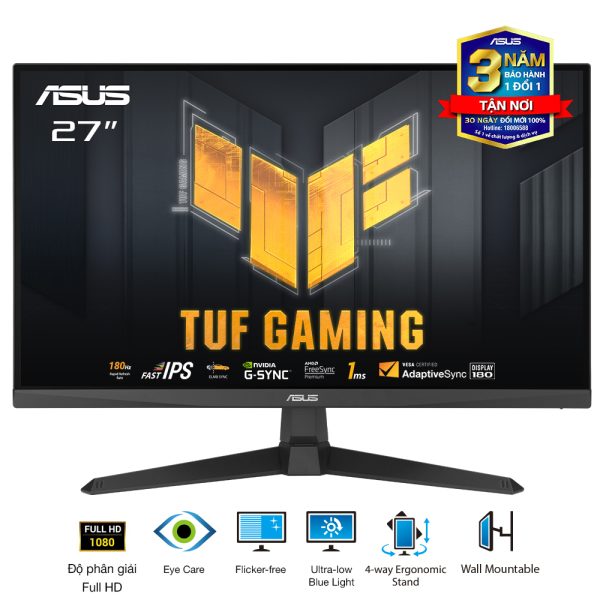 LCD Gaming Asus VG279Q3A 27'' FHD IPS 180Hz 1ms GSync FreeSync (HDMI, Display Port)