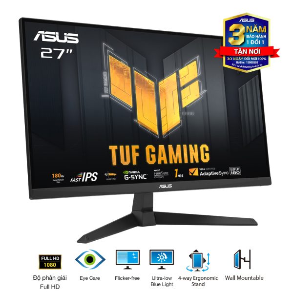 LCD Gaming Asus VG279Q3A 27'' FHD IPS 180Hz 1ms GSync FreeSync (HDMI, Display Port)