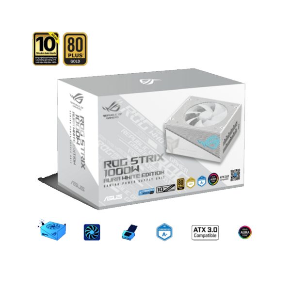 NGUỒN ASUS ROG STRIX 1000G AURA GAMING WHITE